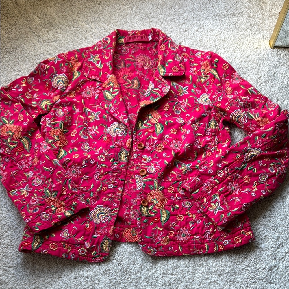 Vintage Johnny Was embroidered blazer